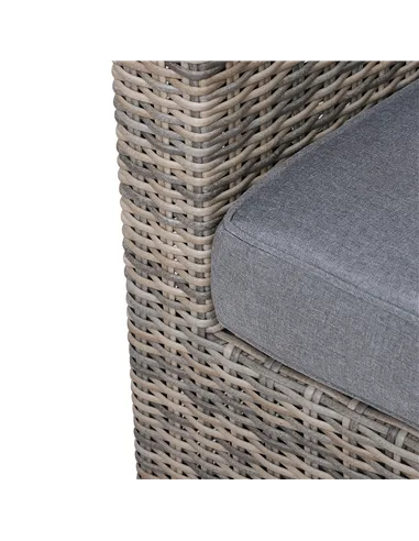 Outsunny 5 Piece Rattan Garden Furniture Set w/ 10cm Thick Cushions, Aluminium Frame Wicker Outdoor Balcony Sofa Set with Corner