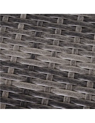 Outsunny 3PC Rattan Garden Furniture Storage Sofa Set 4 Seater Wicker Coffee Table Conservatory Sun Lounger Reclining Set Outdoo