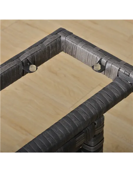 Outsunny 8 Seater Patio wicker Sofa Set ,Outdoor Couch with Table & Cushions, Grey