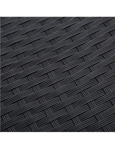 Outsunny 4 Pieces Rattan Garden Furniture Set, 4 Seater Garden Sofa Set with Loveseat, 2 Armchairs and Glass Top Coffee Table, W