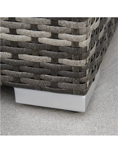 Outsunny 6PC Rattan Corner Sofa Set Wicker 4 Seater Garden Storage Coffee Table Conversation Ottoman Outdoor Weave Furniture w/ 