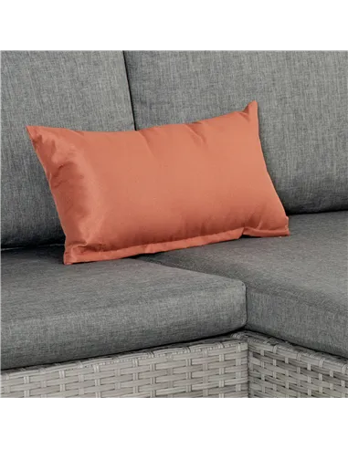 Outsunny 3 Pieces Outdoor PE Rattan Sofa Set, Patio Wicker Conversation Chaise Lounge Furniture w/ Tempered Glass Table-top & So