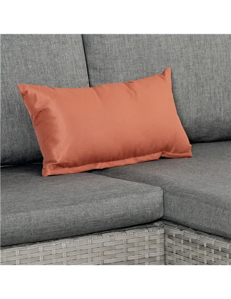 Outsunny 3 Pieces Outdoor PE Rattan Sofa Set, Patio Wicker Conversation Chaise Lounge Furniture w/ Tempered Glass Table-top & So