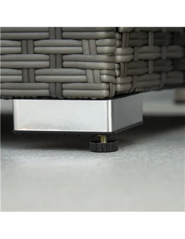 Outsunny Seven-Piece Rattan Garden Sofa Set, with Expanding Table - Grey