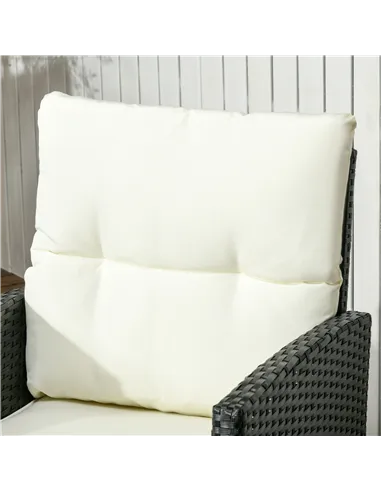 Outsunny 5 Seater Rattan Garden Furniture Set, 2 Armchairs, 3-Seater Wicker Sofa, 2 Footstools and Glass Table, 6 Piece Patio Ra