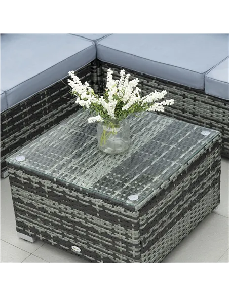 Outsunny Four-Piece Rattan Sofa Set - Grey