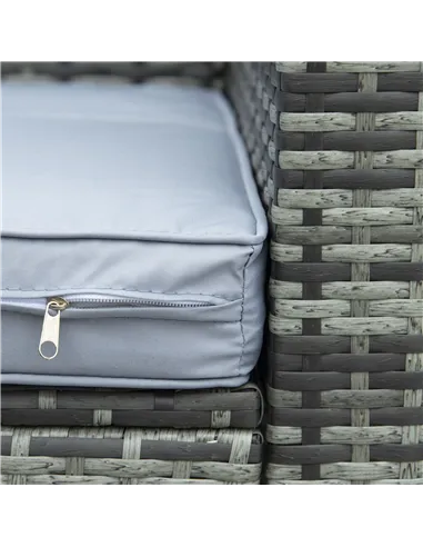 Outsunny Four-Piece Rattan Sofa Set - Grey