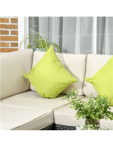 Outsunny 8 Pieces PE Rattan Corner Sofa Set, Outdoor Garden Furniture Set, Patio Wicker Sofa Seater w/ Cushion, Washable Cushion