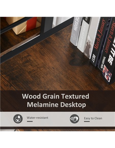 HOMCOM L Shaped Corner Desk, Gaming Desk, Computer Table with Monitor Stand and CPU Stand, Study Workstation for Home Office, 15