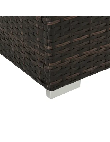 Outsunny PE Rattan Sun Lounger, Five-level Adjustable Recliner Bed Chair with Soft Padded Cushion for Patio, Garden, Mixed Brown