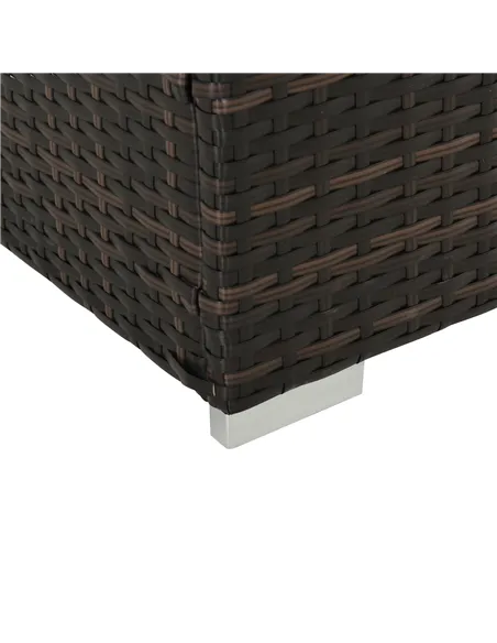 Outsunny PE Rattan Sun Lounger, Five-level Adjustable Recliner Bed Chair with Soft Padded Cushion for Patio, Garden, Mixed Brown