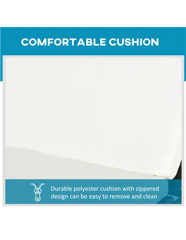 Outsunny PE Rattan Sun Lounger with Cushion, Outdoor Garden Sunbed Furniture with 5-Level Recliner Backrest, and Armrest, Set of