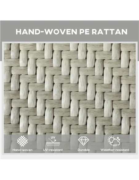 Outsunny Foldable Outdoor PE Rattan Sun Lounger Set of 2, Patio Wicker Recliners Lounge Chair w/ 5-Level Adjustable Backrest, fo