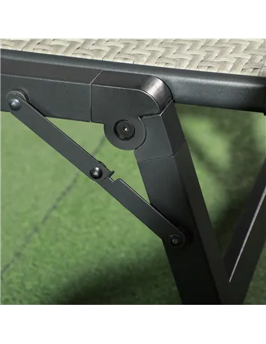 Outsunny Foldable Outdoor PE Rattan Sun Lounger Set of 2, Patio Wicker Recliners Lounge Chair w/ 5-Level Adjustable Backrest, fo