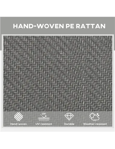 Outsunny Foldable Outdoor PE Rattan Sun Lounger Set of 2, Patio Wicker Recliners Lounge Chair w/ 5-Level Adjustable Backrest, fo