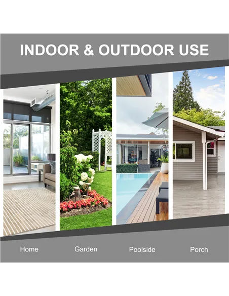 Outsunny 3 Seater All Weather Outdoor Sofa, Garden Rattan Sofa with Cushions and Mental Frame, Grey