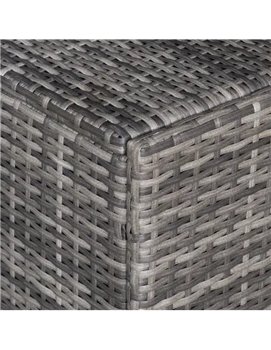 Outsunny 6-Seater Rattan Sofa Furniture Set W/ Cushions, Steel Frame-Grey