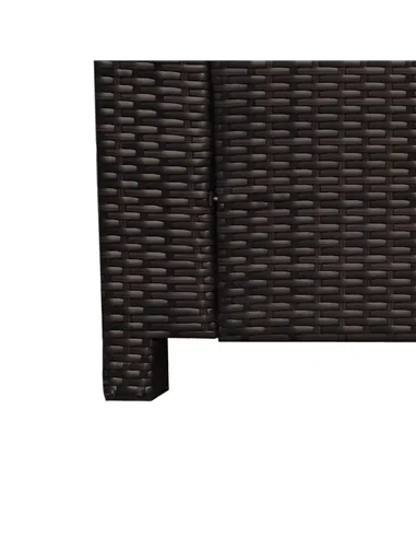 Outsunny 3 Seater Rattan Sofa, All-Weather Wicker Weave Metal Frame Chair with Fire Resistant Cushion, Brown