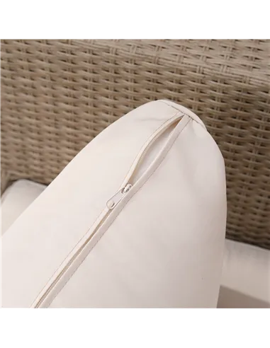 Outsunny 4 Pieces Rattan Garden Furniture Set, Garden Corner Sofa with Side Trays, Wicker Conservatory Furniture Set with Lovese