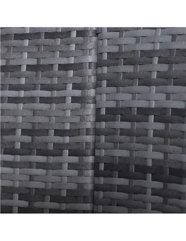 Outsunny PE Rattan Lounge Set, 5 Pieces Patio Conversation Furniture Set, Garden Round Sofa Bed with Cushion and Retractable Can