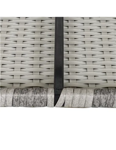 Outsunny Outdoor PE Rattan Corner Sofa, Garden Wicker Furniture Single Sofa Chair w/ Cushions, Light Grey