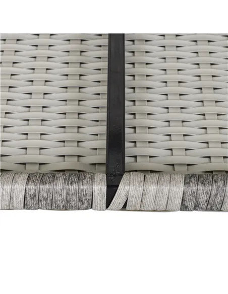 Outsunny Outdoor PE Rattan Corner Sofa, Garden Wicker Furniture Single Sofa Chair w/ Cushions, Light Grey