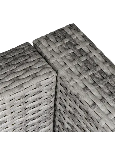 Outsunny Outdoor PE Rattan Corner Sofa, Garden Wicker Furniture Single Sofa Chair w/ Cushions, Light Grey