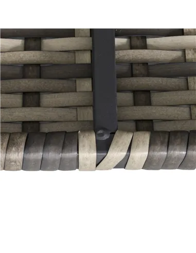 Outsunny Outdoor PE Rattan Corner Sofa, Garden Wicker Furniture Single Sofa Chair w/ Cushions, Deep Grey