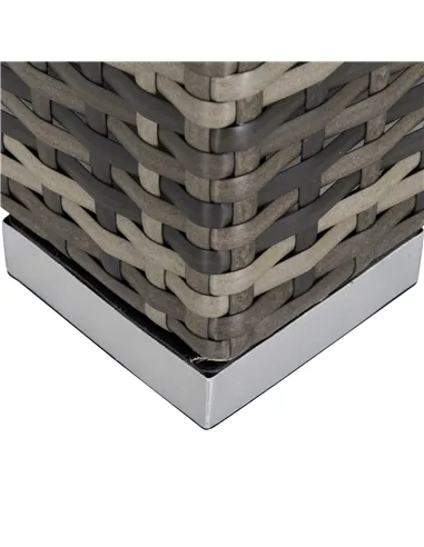 Outsunny Outdoor PE Rattan Corner Sofa, Garden Wicker Furniture Single Sofa Chair w/ Cushions, Deep Grey