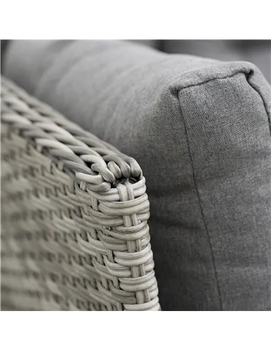 Outsunny 6 Pieces Outdoor PE Rattan Garden Furniture, Patio Wicker Sectional Conversation Corner Sofa w/ Soft Padded Cushion & L