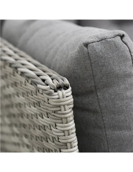 Outsunny 6 Pieces Outdoor PE Rattan Garden Furniture, Patio Wicker Sectional Conversation Corner Sofa w/ Soft Padded Cushion & L