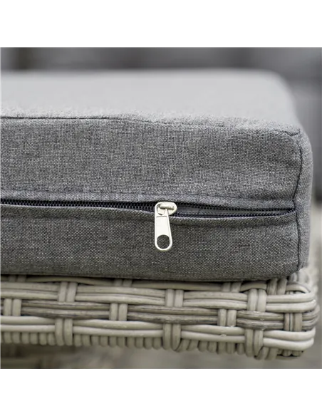 Outsunny 6 Pieces Outdoor PE Rattan Garden Furniture, Patio Wicker Sectional Conversation Corner Sofa w/ Soft Padded Cushion & L