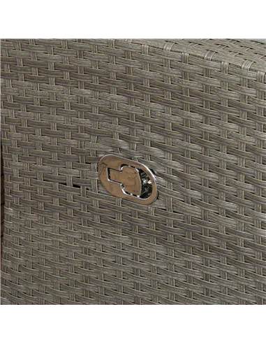 Outsunny 4 Piece Rattan Garden Furniture Set Outdoor Sofa Sectional Set with Glass Top Table for Poolside, Grey