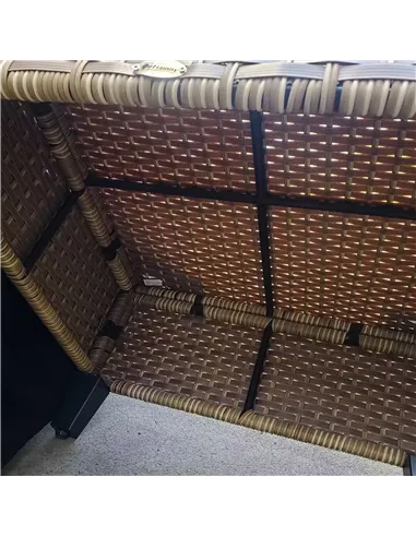 Outsunny 5-Piece Rattan Patio Furniture Set with Corner Sofa, Footstools, Coffee Table, for Poolside, Brown