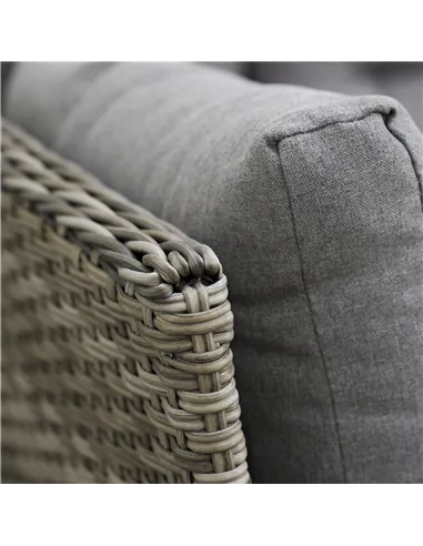 Outsunny 6 Pieces Outdoor PE Rattan Garden Furniture, Patio Wicker Sectional Conversation Corner Sofa w/ Soft Padded Cushion & L