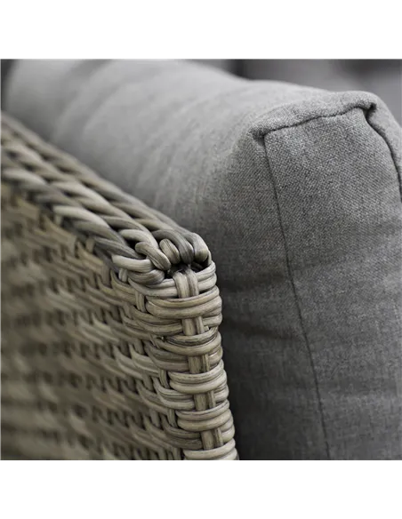 Outsunny 6 Pieces Outdoor PE Rattan Garden Furniture, Patio Wicker Sectional Conversation Corner Sofa w/ Soft Padded Cushion & L