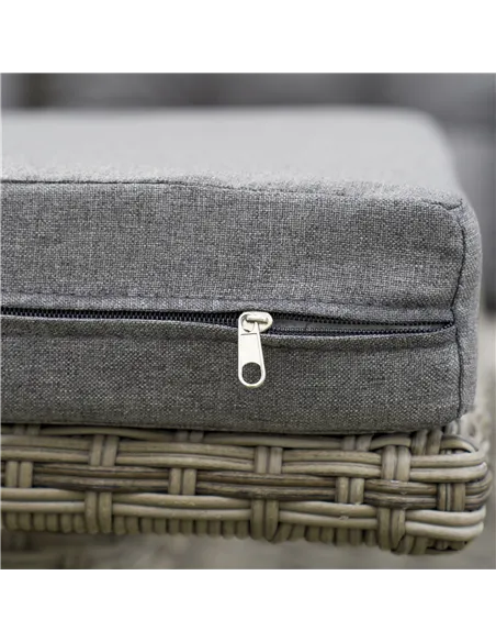 Outsunny 6 Pieces Outdoor PE Rattan Garden Furniture, Patio Wicker Sectional Conversation Corner Sofa w/ Soft Padded Cushion & L