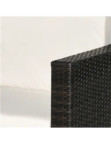 Outsunny Single Seater Rattan Chair, PE Wicker Garden Armchair with 10 cm Thickened Cushion, All-Weather Rattan Garden Chair wit