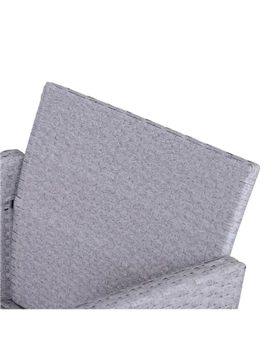 Outsunny 5 Pieces PE Rattan Garden Furniture Set with 10cm Thick Padded Cushions, Wicker Weave Outdoor Seating Chairs with 2 Arm