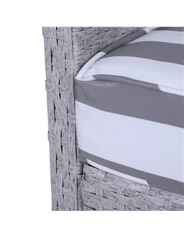 Outsunny 5 Pieces PE Rattan Garden Furniture Set with 10cm Thick Padded Cushions, Wicker Weave Outdoor Seating Chairs with 2 Arm