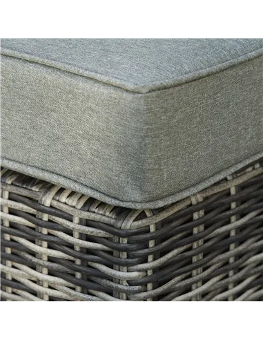 Outsunny Five Piece Rattan Armchair, Stool and Table Set - Mixed Grey