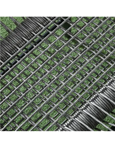 Outsunny String Rattan Armchair and Footstool Set, with Cushions - Grey