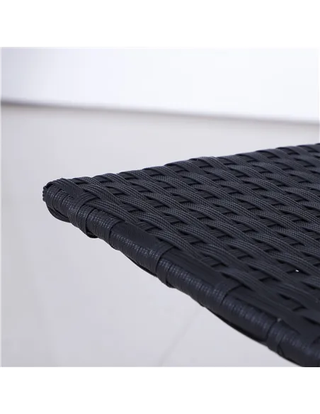 Outsunny 2-Seater Rattan Furniture Set-Black