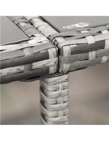 Outsunny 8-Seater Rattan Furniture Set Wicker Weave Patio Dining Table Seat