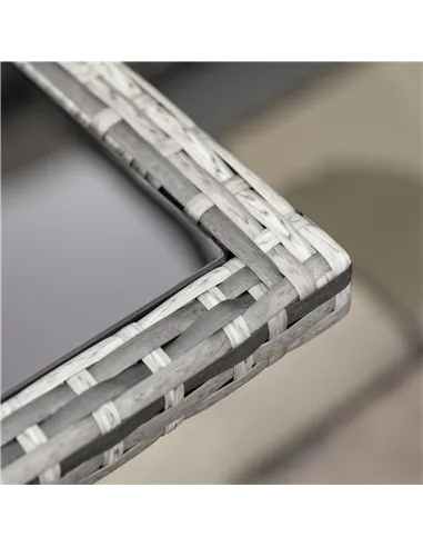 Outsunny 8-Seater Rattan Furniture Set Wicker Weave Patio Dining Table Seat