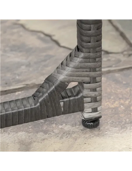 Outsunny 8-Seater Rattan Furniture Set Wicker Weave Patio Dining Table Seat