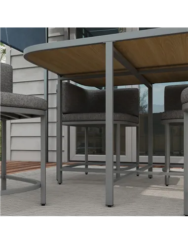 Outsunny 4-Seater Rattan Cube Garden Furniture Set with Cushions - Grey