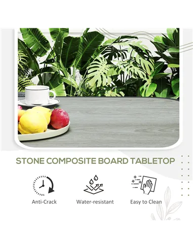 Outsunny 4-Seater Rattan Cube Garden Furniture Set with Cushions - Charcoal Grey