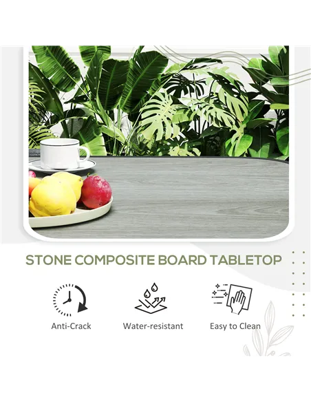 Outsunny 4-Seater Rattan Cube Garden Furniture Set with Cushions - Charcoal Grey