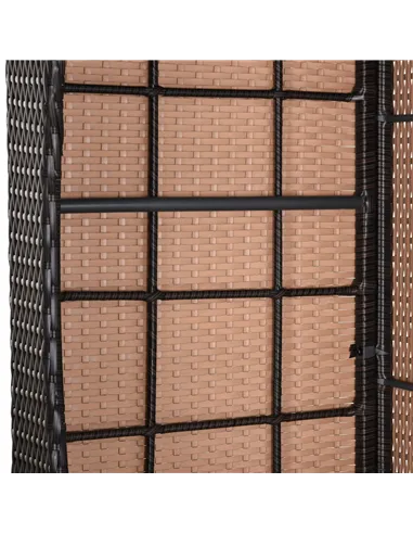 Outsunny 3 Pieces PE Rattan Patio Lounge Chair Set, Outdoor Recliner Lounge Chairs with Wheels, for Outside with Cushions, Headr